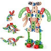 Los mejores  - VATOS Juguete de Construcción de Madera- Stem Juguetes de Aprendizaje 96 PCS- Juego Educativo de Construcción de…